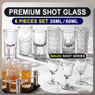 ATAS PREMIUM Shot Glass Shooter 白酒杯 Set Bar Liquor Glass Spirit Tequila Whisky Whiskey Small Cup Sho