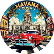 Souvenir Magnet Havana Cuba 8 cm Diameter Fridge Magnet Acrylic Decoration MU L43