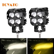 TCYATO 3 Inch Offroad LED Fog Light Bar Dual Color Spotlight for Tractor 4x4