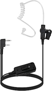 Retevis AI Active Noise Cancelling Walkie Talkie Headset, Rechargeable Earpiece, 2 Pin, for RT22 RT2