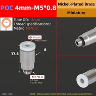 5pcs M3-M6 Quick Connect Air Fitting Push In 3/4/5/6mm Tube Male Thread Pneumatic Connector﻿﻿