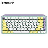 Logitech/Logitech ปุ่มป๊อปแบบไร้สายคีย์บอร์ดแบบกลไกบลูทูธเกมบุคลิกภาพฟอง87คีย์แบบพกพา