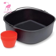 Air Fryer Non-Stick Baking Pan for Philips Airfryer,Power Airfryer,Silicone Oven Mitts Air Fryer Accessories 7Inch