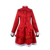 <[cosplay] Red Princess Emily Ram Lolita Style Cosplay Dress