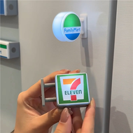 Creative Refrigerator Magnet Convenience Store Sign Light Box Display Toy Model Family Mart 711 Roze