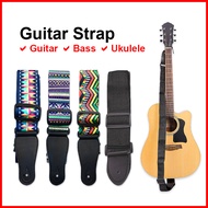 Adjustable Guitar Strap for Acoustic, Electric, Bass, Ukulele (Gitar, Akustik, Elektrik, Ukulele Accessories Set Murah)