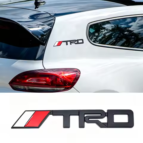 3D TRD Logo Car Front Grille Trunk Metal Emblem Badge For Toyota Supra Aygo Prado RAV4 Hilux Yaris C