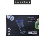 Paradox : Shot Glass 3 Tall Clear Liquor Glasses (Shot Glass)