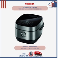 TOSHIBA RC-18ISPS 1.8L Low GI Induction Heating Rice Cooker - Healthier Cooking
