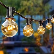 Outdoor Waterproof G40 Glass Bulbs Garden Light String Wedding Courtyard Balcony Party Decoration