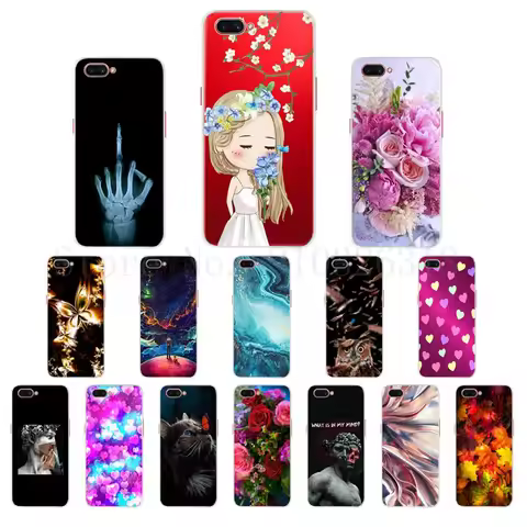 silicone phone holder case for oppo A3s CPH1803 oppo A5s back cover TPU Soft cases For OPPO A5 AX5 A