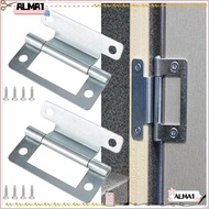 ALMA 5pcs/set Door Hinge, No Slotted Soft Close Flat Open, Useful Interior Folded Connector Close Hinges Furniture Hardware