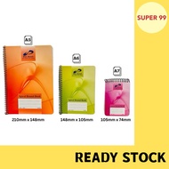 DOT DOWN Spiral Note Book (50 Sheets) (A4 / A5 / A6 / A7) (Random Color) DD5204