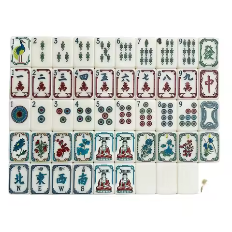 American Luxury Acrylic Mahjong Tiles Winslow 1920 Game Set for 4 Players Adult Entertainment