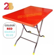 2B Plastic Rectangular Folding Table 2x3 / Study Table / Restaurant Furniture / Meja Lipat /  Hawker