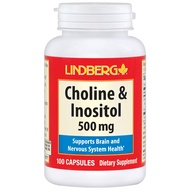 Lindberg Choline Inositol 500mg | 100 Capsules | B-Complex Formula | Non-GMO, Gluten Free Supplement