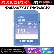 Sandisk Creator 4K 6K SD Card V60 U3 UHS-II Read Speed 280MB/s 128GB 256GB 512GB DXEPC MemoryPlusSG