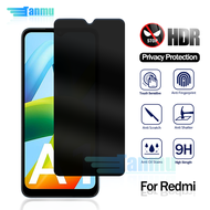 Anti spy Tempered Glass For Xiaomi Redmi 13C 12 A2 A2+ A1+ 12C A1 10A 10 10C 9T 9C 9A 8A 7A Note 13 12T 12S 12 11S 11 10 10S 9 9S 8 7 4G 5G Pro Pro+ Max Privacy Protection Film