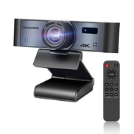 4K Webcam with Remote, RC16 Computer Camera with Microphone,1080p 60fps FHD,AI Tracking,Privacy Cove