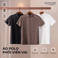 3-COLOR POLO SHIRT WITH WHITE SHOULDER AP451NDT ADAM STORE COOL, WRINKLES-RESISTANT, STRETCHY
