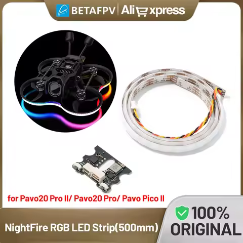 BETAFPV NightFire RGB LED Strip 500mm 6V-18V (2S-4S) Input for Pavo20 Pro II/Pavo20 Pro/ Pavo Pico I