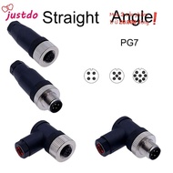 JUSTODO M12 Sensor Connector, Sensor Plug Connector M12 Aviation Plug, PG7 M12 Sensor Cable Connecto