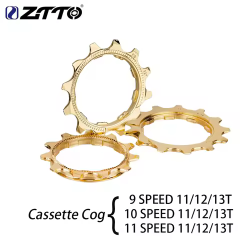 ZTTO 9S 10S 11 Speed Golden MTB Bicycle Cassette Cog 11T 12T 13T Road Bike Freewheel Cogs Replacemen