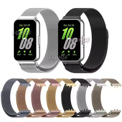 Magnetic Strap For Samsung Galaxy Fit 3 Stainless Steel Milanese Loop Bracelet For Samsung Fit 3 Wri