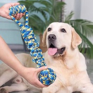Dog toys with bite resistant knots and teeth grinding interactive tug of war rope for large and medium-sized dogs