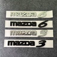ABS Silver Black Car Emblem Logo Badge Sticker Decal For Mazda 6 Mazda 3 Mazda6 Mazda3 accessories s