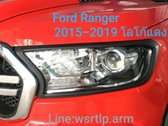 ส่งฟรี ครอบไฟหน้า Ford Ranger แรนเจอร์ 2015-2019 สีดำ โลโก้แดง Ranger ปี15-19 ราคาต่อ 1คู่  390บาท