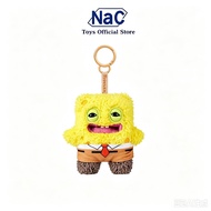 Authentic Fuggler x SpongeBob SquarePants Official Collaboration Plush Keychain, Ugly‑Cute Funny Mon
