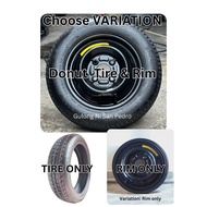 DONUT TUBELESS TIRE RIM 13& 14
