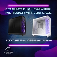 NZXT H6 Flow RGB Black White PC Computer Desktop Case Chassis
