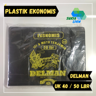 Kantong Plastik Kresek Besar Delman Ekonomis Uk. 40 Hitam isi 50 lembar Plastik Warung Toko Kualitas