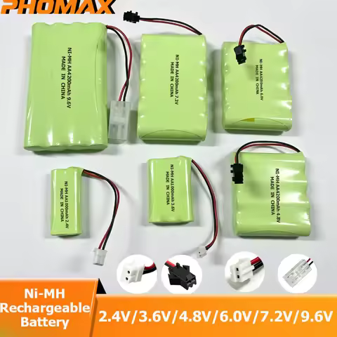 PHOMAX 2.4V/3.6V/4.8V/6V/7.2V/9.6V Rechargeable Battery 4200mAh 1000mAh Nimh AA AAA Battery Pack For