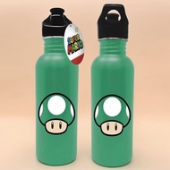 【任天堂超級瑪利歐】綠色蘑菇 綠色經典 運動金屬水壺 - 700ml