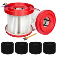 2Pack 49-90-1900 HEPA Filter for  Cordless  Vacuum 0780-20 0880-20,with 4 Foam Sleeve Filters&1 Brus