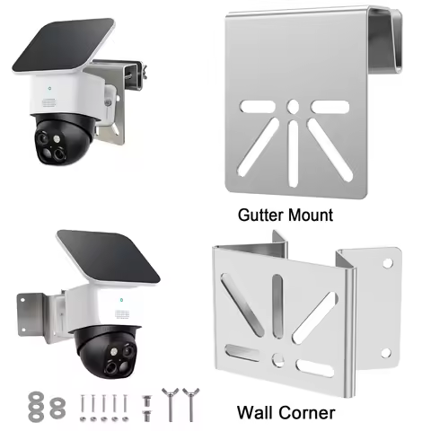 Solar Security Camera Holder WiTi Gutter Mount Stainless Steel Bracket for Eufy Security SoloCam S34