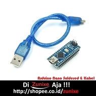 Arduino Nano V3 CH340 ATmega328P 5V 16MHz Compatible Soldering Plus Project Cable