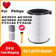 for Philips AC3033 AC3036 AC3055 AC3058 Replacement HEPA Filter for models FY3140 FY3430
