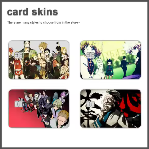 Hunter X Hunter 49 Stickers Sticker Decal 4pcs PVC Credit Card Skin Removable Self-adhesive Protecti