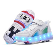 Kids Sports Children Flashing Skate Sneakers 2023 Toys Fashion 4 Gift Led Wheels Boys Shoes Boots Girls 【hot】Roller Light Casual
