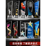 Creative Custom Elegant Outstanding Award Medal Crystal Top Award Custom Employee Annual Meeting Tro