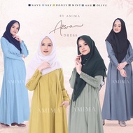 AZWA DRESS by AMIMA - Gamis katun madinah baju muslim busana muslim