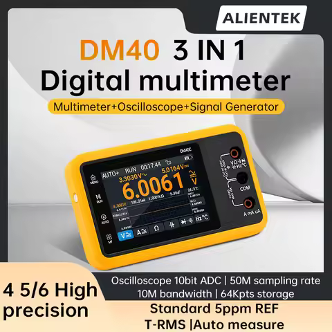 ALIENTEK DM40 Digital Oscilloscope Multimeter Signal Generator 3 in 1 50M Sample rate Voltage Diode 