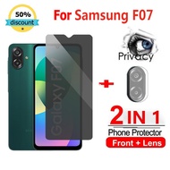 2 in 1 Samsung F07 Privacy Tempered Glass Samsung A17 A07 A56 A16 A06 A06s S25 S23 FE S24 S22 S21 Pl