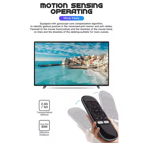 Wechip H6 Remote Control 2.4G Wireless Air Mouse Mini Keyboard IR Control Gyro Sensing Smart Remote