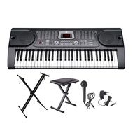 MK 2089 portable keyboard 61 keys อแดป+ขาตั้ง+เก้าอี้ One
