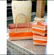 Keben BALI plastik kaca set isi 2 menyamping SUDAH ADA BAMBU / Keben set plastik kaca isi 2/ Sodan